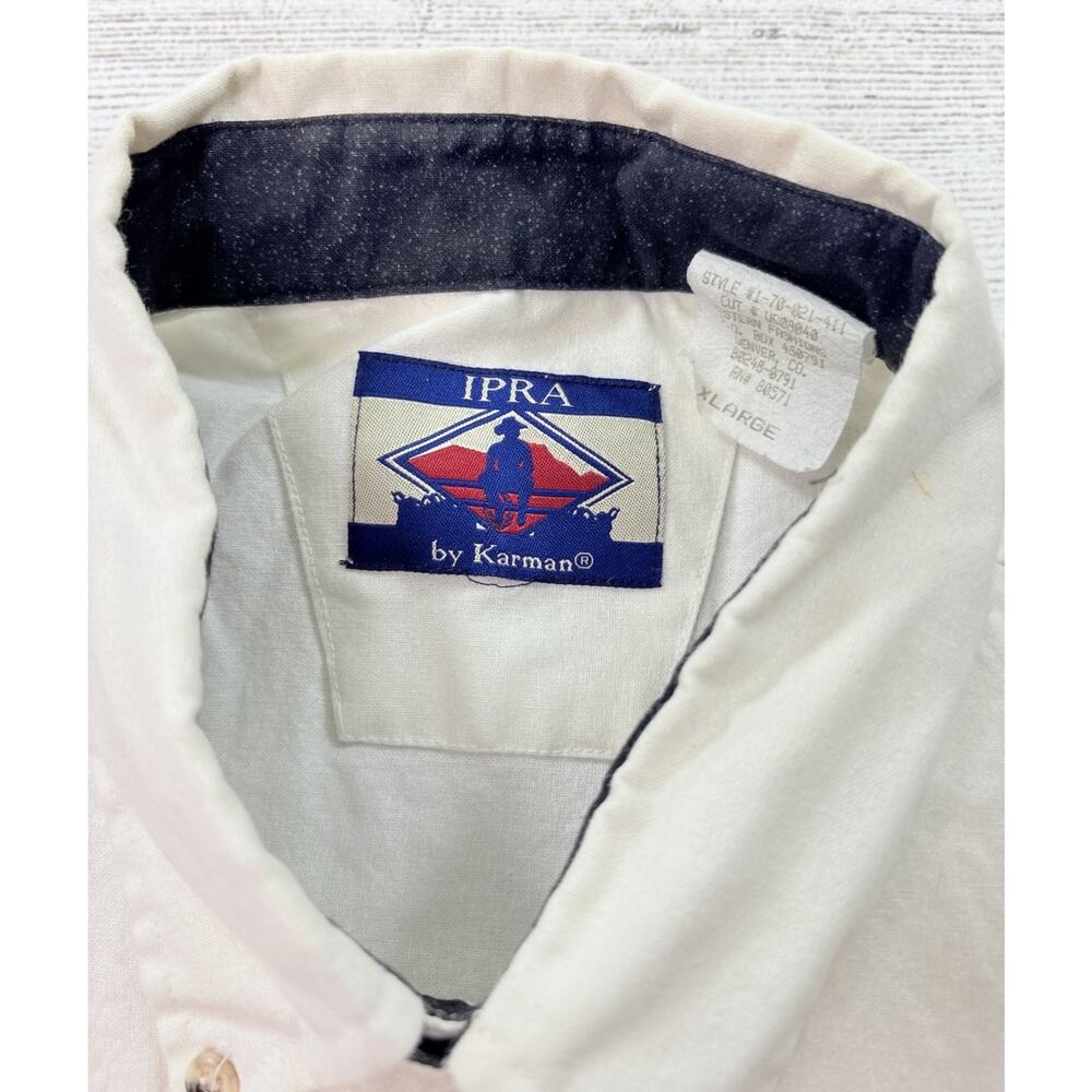 IPRA Vintage Western Shirt Button Down Calf Roping Wrap Around Print Size XL - Picture 4 of 7